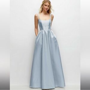 Dessy Collection Sky Blue Bridesmaid Dress